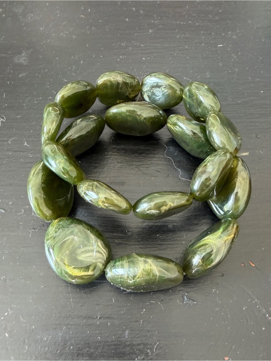 Sezane Jewelry - Sezane Amandine Olive Green Bracelet - set of 2